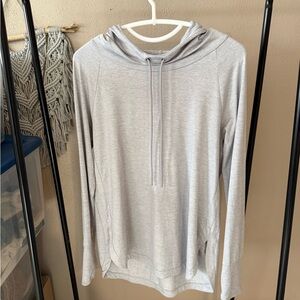 Athleta Light Gray Hoodie Sweatshirt